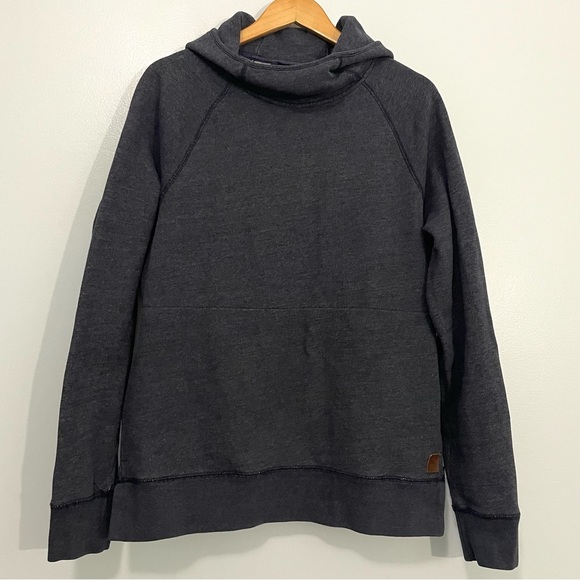 Roots Steel Gray Hooded Pullover Sweatshirt with Side Zipper Size M - Picture 1 of 12